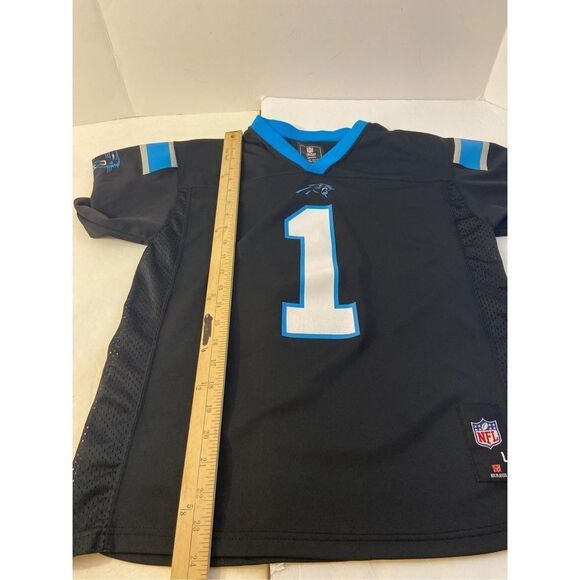 NFL NC Carolina Panthers jersey youth Large 14/16  Newton#1 rn#67891 - Picture 7 of 7